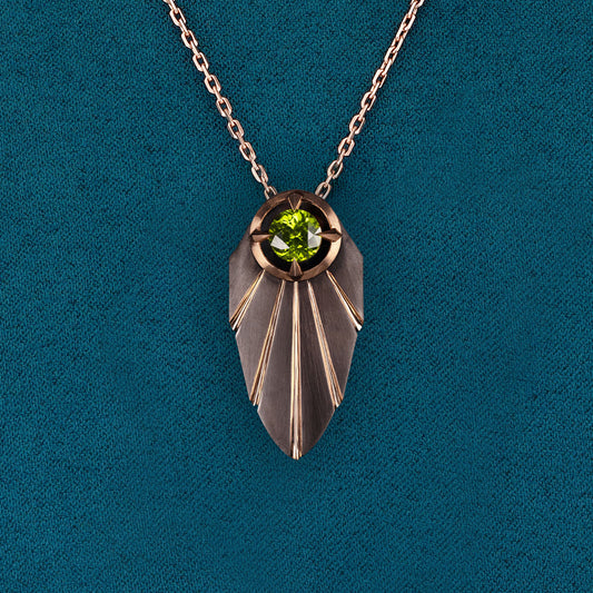 Luxury Eclissi di Sole Tribale pendant handcrafted in 18K rose ethical gold with burned, satin finish—radiating tribal elegance and solar inspiration, designed by Riccardo Contini