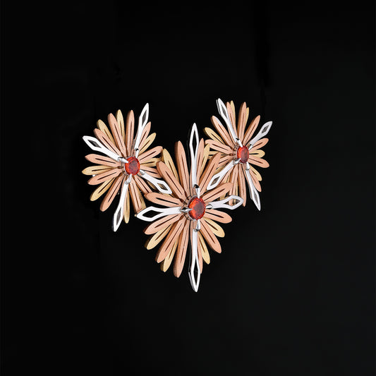 Inspired by the echinacea flower, a symbol of healing and protection, this pin blends botanical delicacy with radiant structure. A floral emblem of resilience, energy, and inner light.
