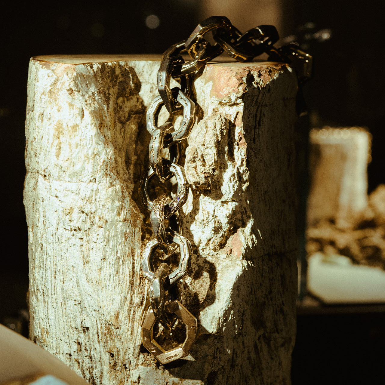 Luxury Braci bracelet handcrafted in 18K rose ethical gold with burned engravings, a symbol of enduring flame and artistic resilience by Riccardo Contini