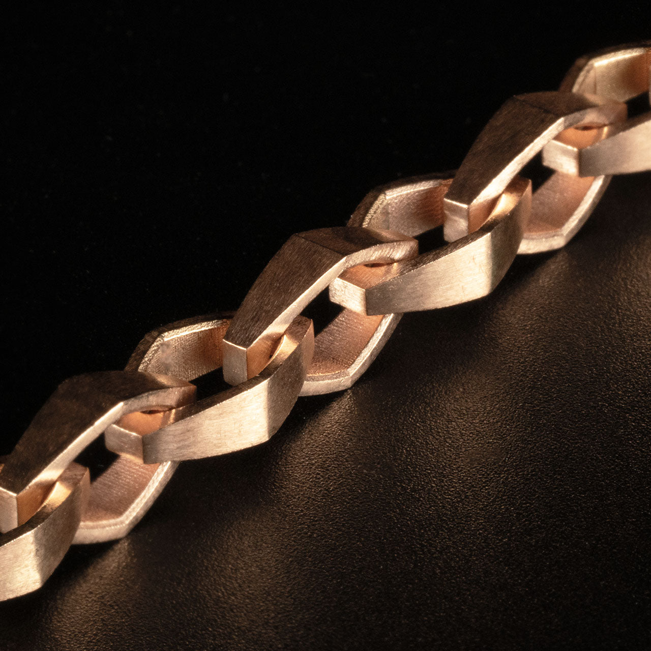 Luxury Sylva bracelet handcrafted in 18K rose ethical gold, weaving together nature's raw essence and refined craftsmanship—embodying strength, elegance, and the spirit of the wild, designed by Riccardo Contini