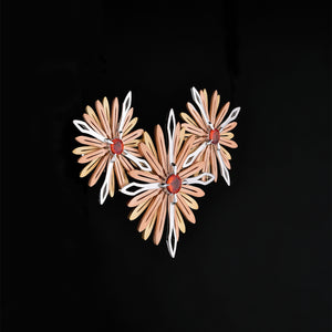 Inspired by the echinacea flower, a symbol of healing and protection, this pin blends botanical delicacy with radiant structure. A floral emblem of resilience, energy, and inner light.